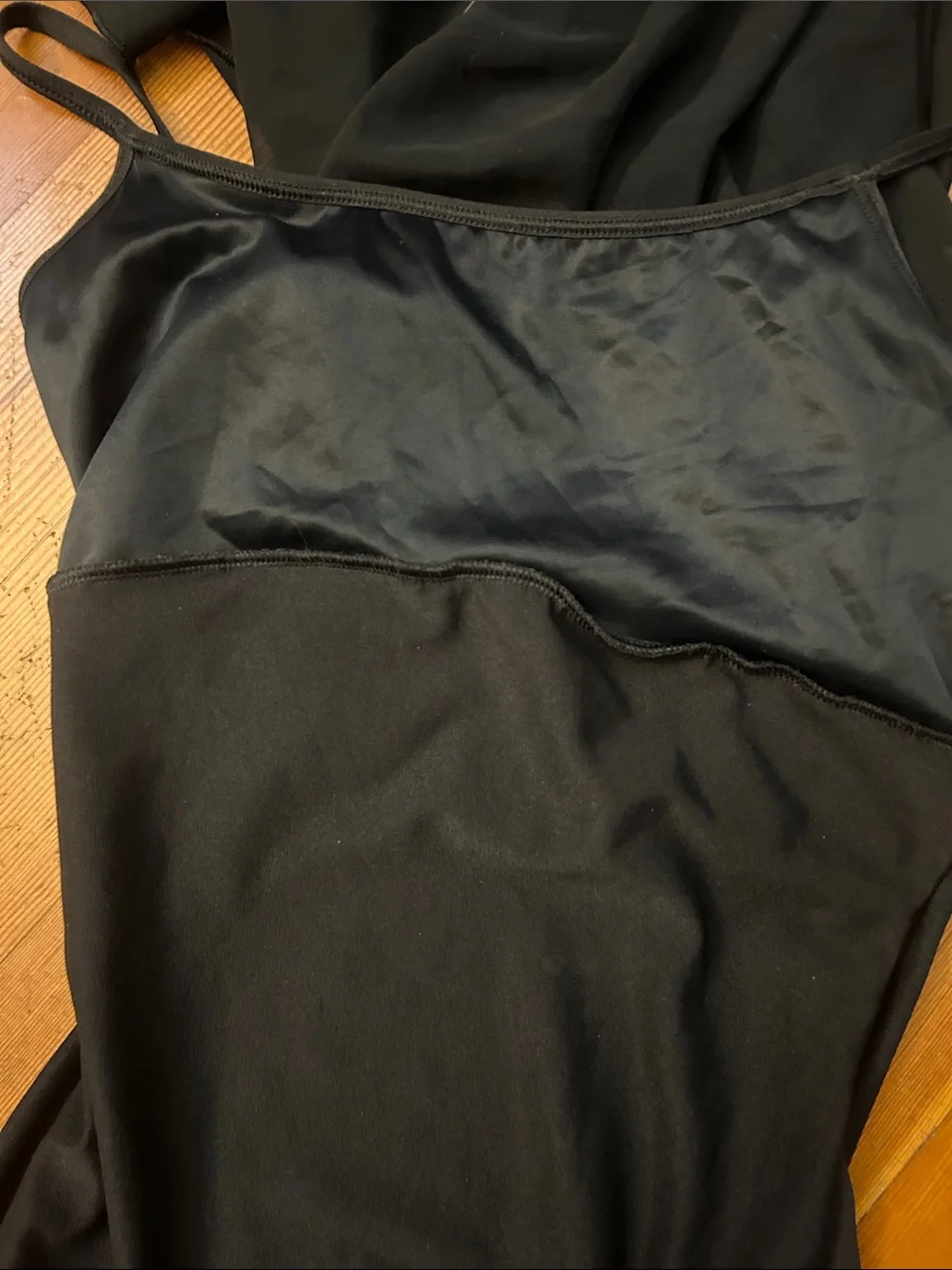 Black Lyrical Ballet Contemporary dance dress costume sheer mesh medium - Picture 4 of 4